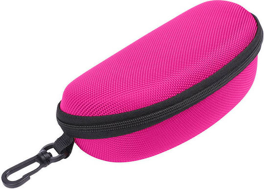 Glasses Case Zipper Pouch Carabiner Pink Color