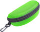 Glasses Case Zipper Pouch Carabiner Green Color