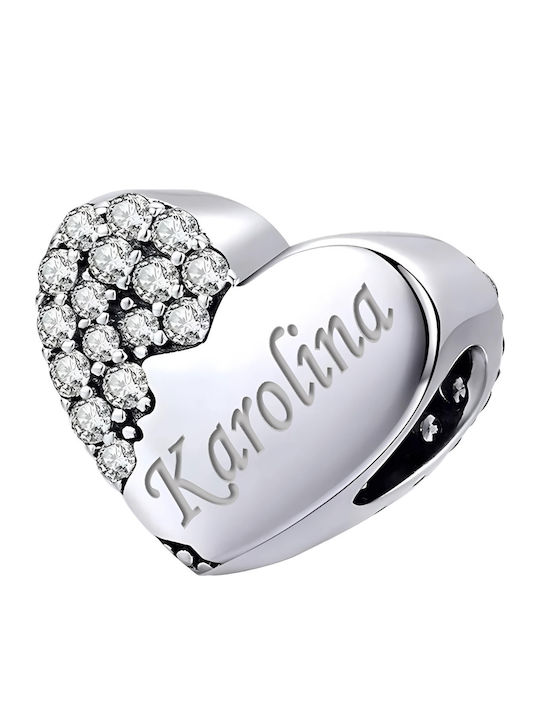 Pandora Charms Heart Charms Pendant Engraving Silver 925