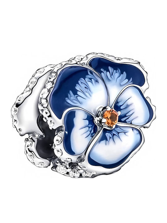 Pandora Charms Pendant Charms Flower Charms Blue Pansy