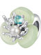 Pandora Висящи Талисмани Стопер Зелен Орхидея 925 Сребро Charms Trusky