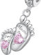Pandora Charms Pendant Charms Heart Footprints 925 Silver Charms Trusky