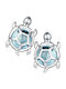 Trusky Set Earrings Made of Silver with Blue Stones