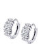 Silver Earrings Hoop Earrings Zirconia 925 Silver Earrings Trusky