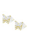 Gold Earrings Butterfly Earrings Silver S925