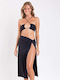 Nero Long-skirt-knot Knot-skirt-black