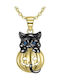 Kette Halskette Katze Kürbis Silber 925 Halsketten Trusky