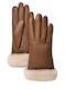 Sheepskin Braune Damen Lederhandschuhe