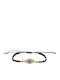 Oxette Women's Macrame Bracelet with Eye Design Cord with Zircon
