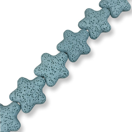 Natural Lava Starfish Blue Petrol 25mm – Series 40cm