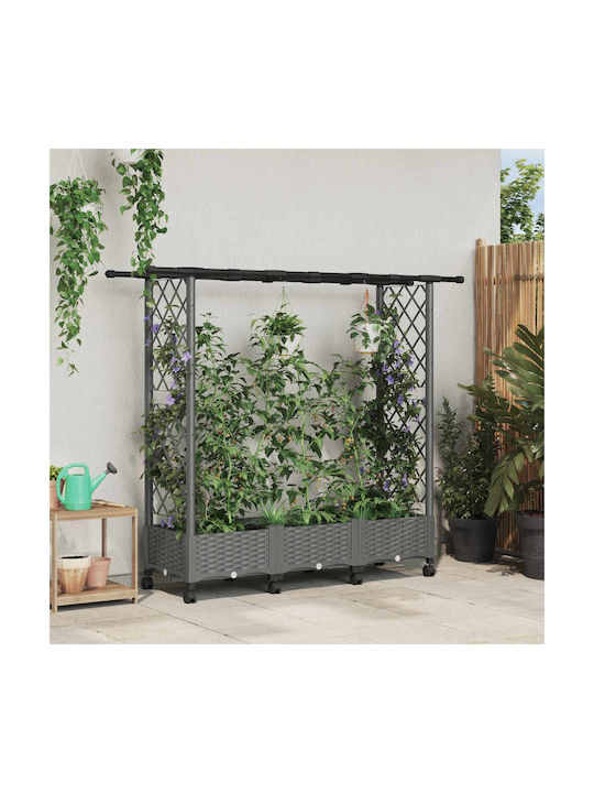 vidaXL Kunststoff Blumenkasten Hellgrau 164x40x...