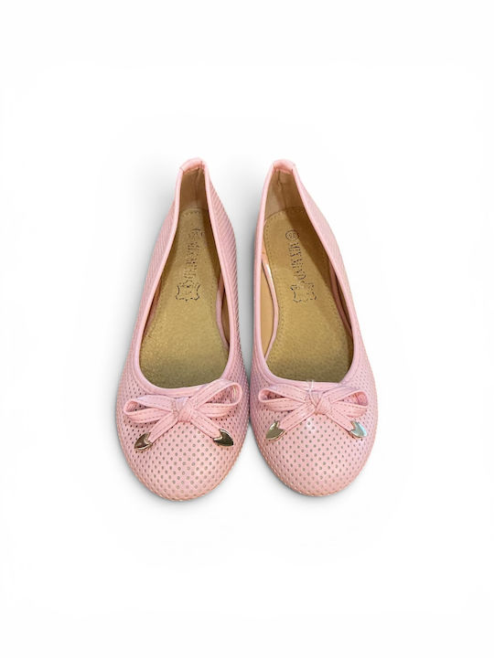 Mix Mind Kids Pumps & Ballerinas With Hoop & Loop Closure Leather Pink