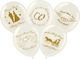 Composition with 25 White Wedding Balloons 30cm