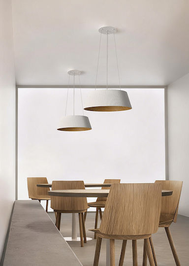 VK Lighting Lustră Suspendată Neagră cu LED și Lumină Albă Caldă 46x46 cm