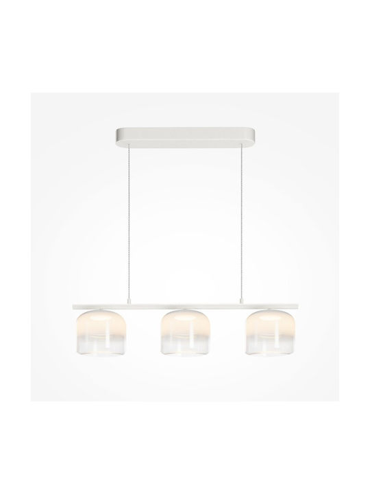 Maytoni Spirito Lumini Suspendate Înălțime Reglabilă Alb LED cu Lumină Alb Cald 80x18cm