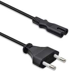 Qoltec Power Cord Iec C7 Cee 7/16 2*0.75mm2 1m