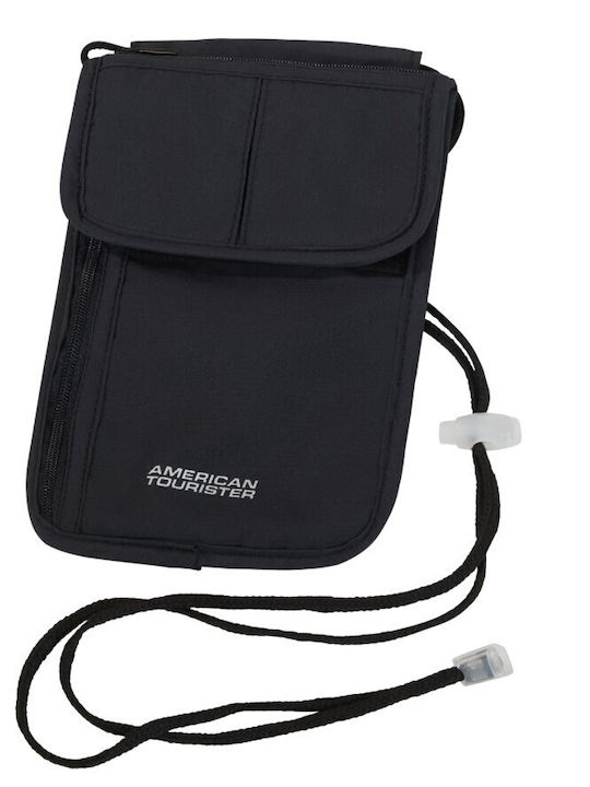 American Tourister 160376-1041 Neck Pouch Travel Neck Wallet Fabric Black