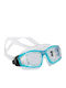 CressiSub Galileo Tempered Kids Swimming Goggles with Anti-Glare Turquoise Lenses