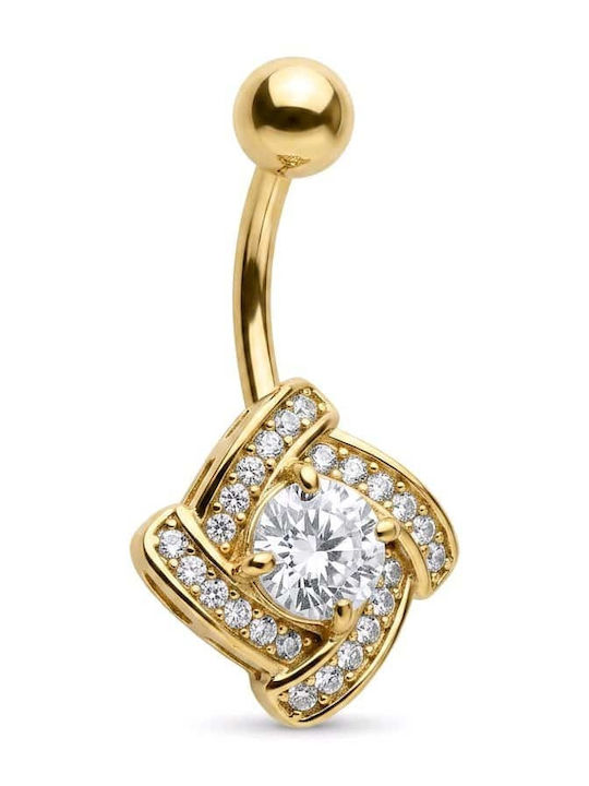 Rebekka Bauchnabel Piercing aus Vergoldetem Stahl