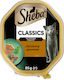 Sheba Classics Nasses Katzenfutter für Erwachsene Katzen mit Fleisch 85g