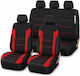 Carro 395330 Car Seat Covers Set Mazda 2 Mazda 3 Mazda 5 Mazda 6 Mazda Mx-3 Mazda Cx5 Mazda Cx3 Mazda Cx7 Cotton Fabric Set Front Rear 11 Pieces Black Red