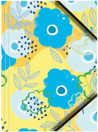 Tetis Aktenordner Lackiert A4 Ecke Elastisch Pastellblumen Bt601-c3
