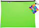 A4 Green Envelope Metal Zipper