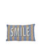 Kaemingk Μαξιλάρι Καναπέ Smile Εκρου-γαλαζιο 30x50εκ.