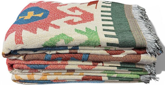 To megalo pazari Throws Set 3 pcs Chenille Printed