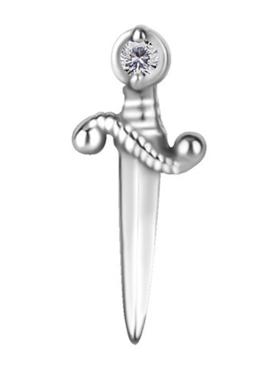 Crazy Needles Hängendes Charm aus Silber mit Zirkon