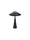 Metallisches Tischlampen LED mit Schwarzem Hut und Basis