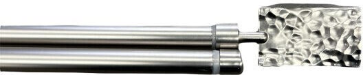 To megalo pazari Extendable Metallic Single Curtain Pole Φ19mm 160-300cm Silver