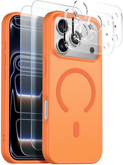 Northjo Protection Set 5 1 360 Full Cover Plastic Orange for iPhone 18 / 17 Pro Max