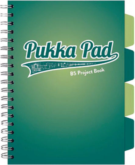 Pukka Pad Caiet Spiral B5 100 Foi Pătrată Turcoaz