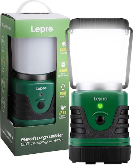 Lepro Lepro Led Batterielaterne für Camping mit Taschenlampe 1000lm Weiß