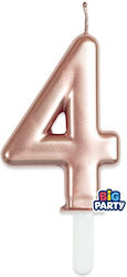 Birthday Candle Number 4 In Rose Gold Colour