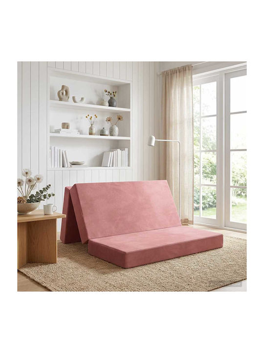 Fotoliu Puf Polimorfic Canapea Roz 140x67x45cm