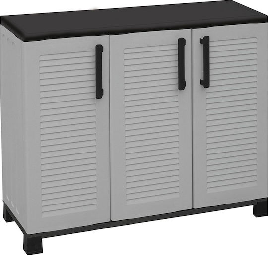 Dreiblättriger Kunststoff-Außenschrank 102x37x90cm