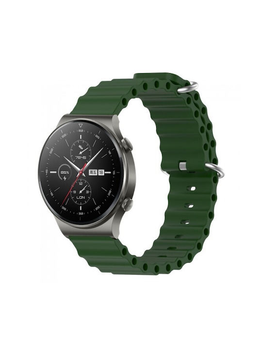 Curea Ocean Silicon Realme Watch 5 22mm Verde Army