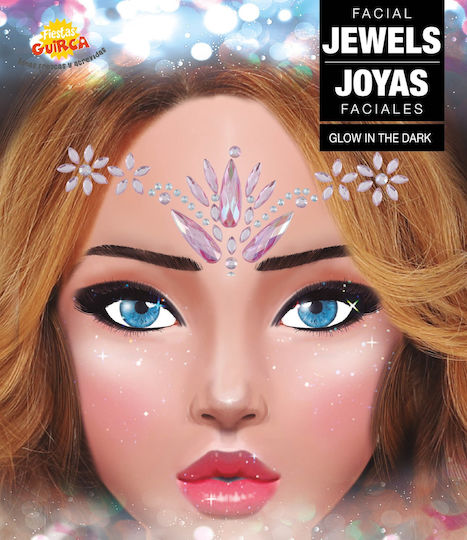 Autocolante Bijuterii Cristale Roz Pentru Decorarea Feței