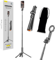 Blavec Selfie-Stick Aluminium Fusion P-12 Magsafe Auto Pop Tripod + Fernsteuerung 1,60 Meter Schwarz