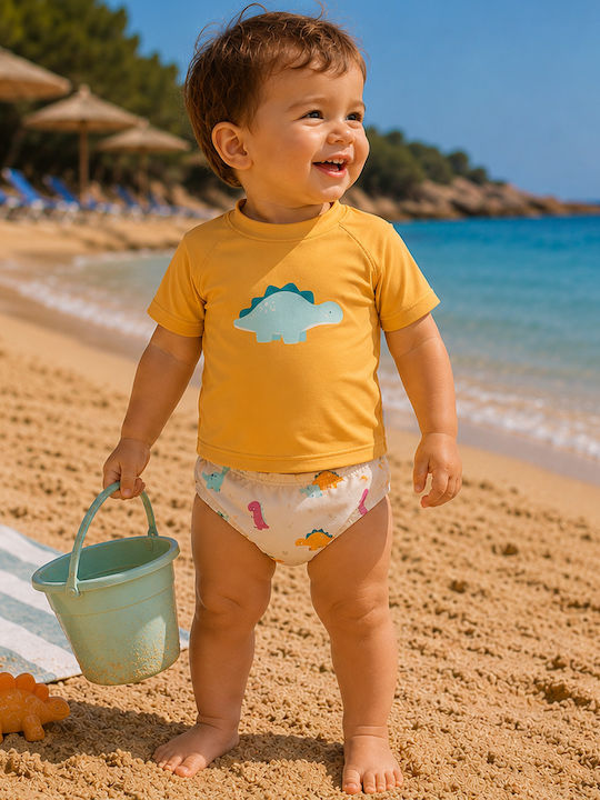 Walking Mum Παιδικό Μαγιό Μπλούζα Happy Dinos