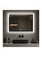 Futura Rectangular Bathroom Mirror Led Touch 100x70cm White