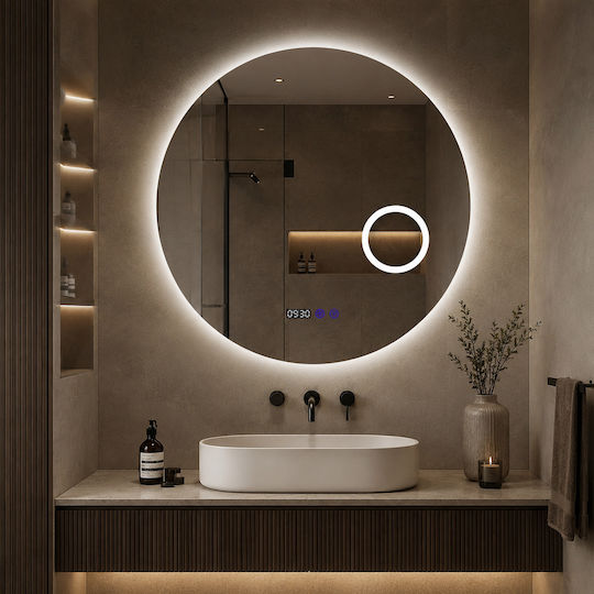 Futura F-7070 Μεγεθυντικός Στρογγυλός Led Αφής 70x70cm Λευκός Futura F-7070 Μεγεθυντικός Στρογγυλός Led Αφής 70x70cm Λευκός