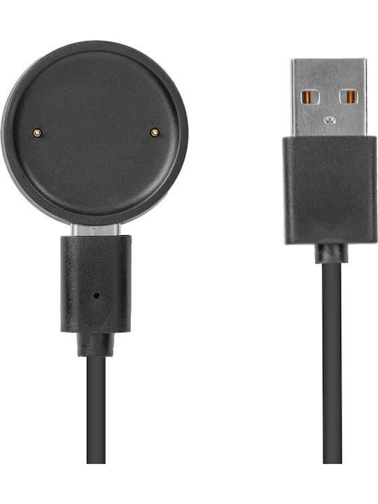 Tactical USB Charging Cable Wearables Charger for Xiaomi Amazfit Bip6/Active 2/2 Square Black