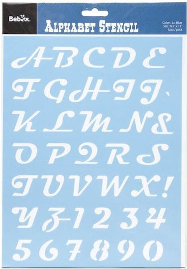 Alphabet Schablone Nr.7 Dekorative Schablone Alphabet Nr.7 21,6 X 27,9cm
