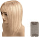 Women's Topper Tulle Hair Topper Human Hair 2 Clips 5cmx10cm Beige Blonde Rt17 17 1001 35cm