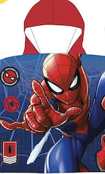 Join Πετσέτα Θαλάσσης Ποντσο Spiderman Microfiber 42-3400 Μπλέ