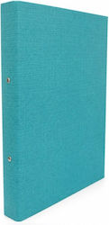 Klemmbrett 2 Ringe O-Ring Linen Türkis 24x32 A&G Klemmbrett 2 Ringe O-Ring Linen Türkis 24x32 A&G
