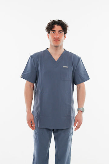 Dr. Scrub Ανδρική Ιατρική Μπλούζα Navy Μπλε